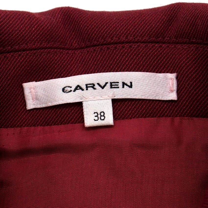 Carven Burgundy Zip-Front Dress im Angebot 4