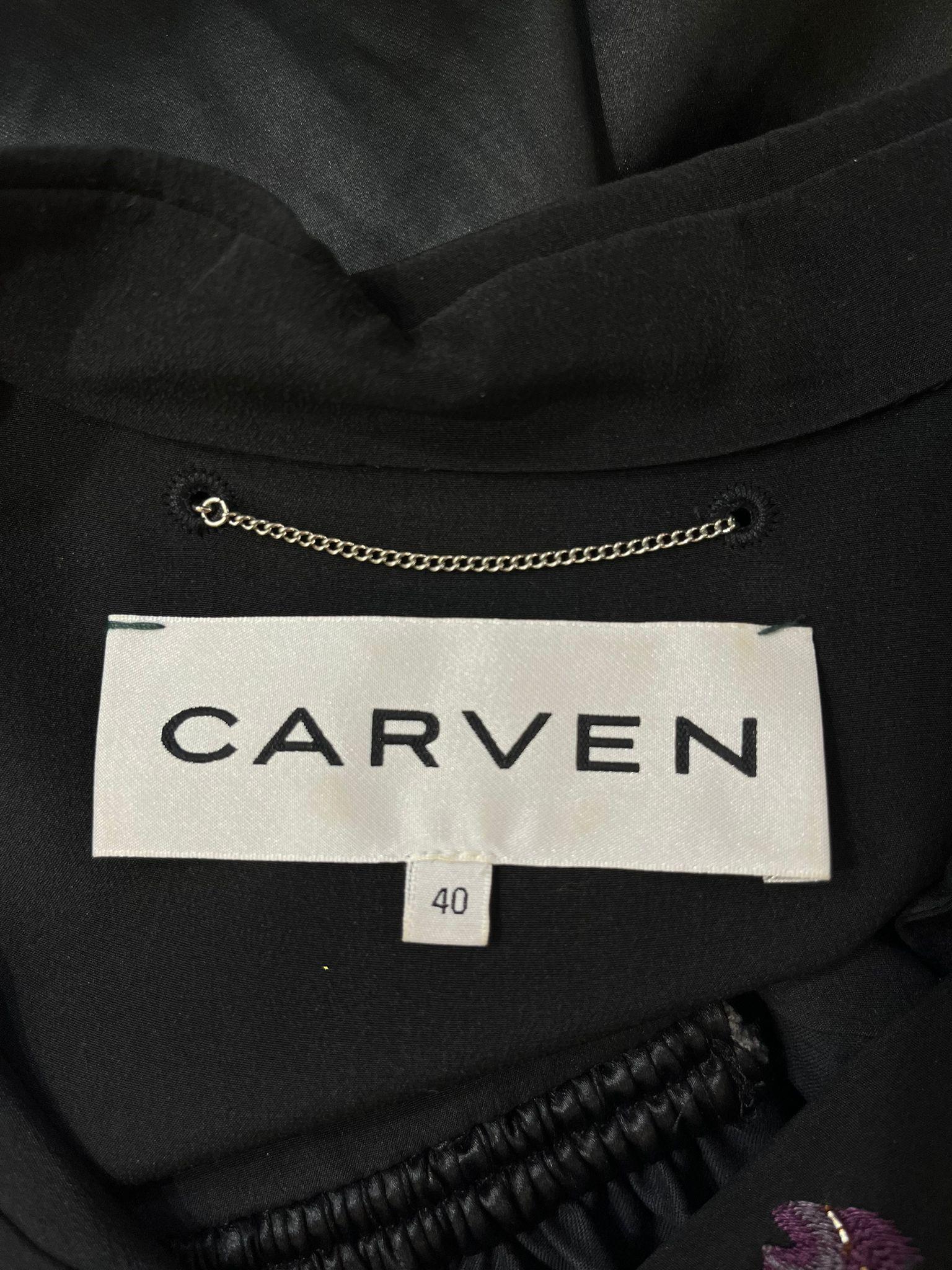 Carven Embroidered Silk & Cotton Dress For Sale 2