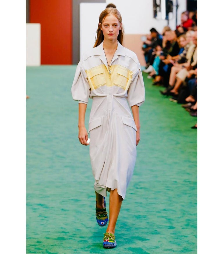 Carven Gathered Shirt Dress For Sale at 1stDibs