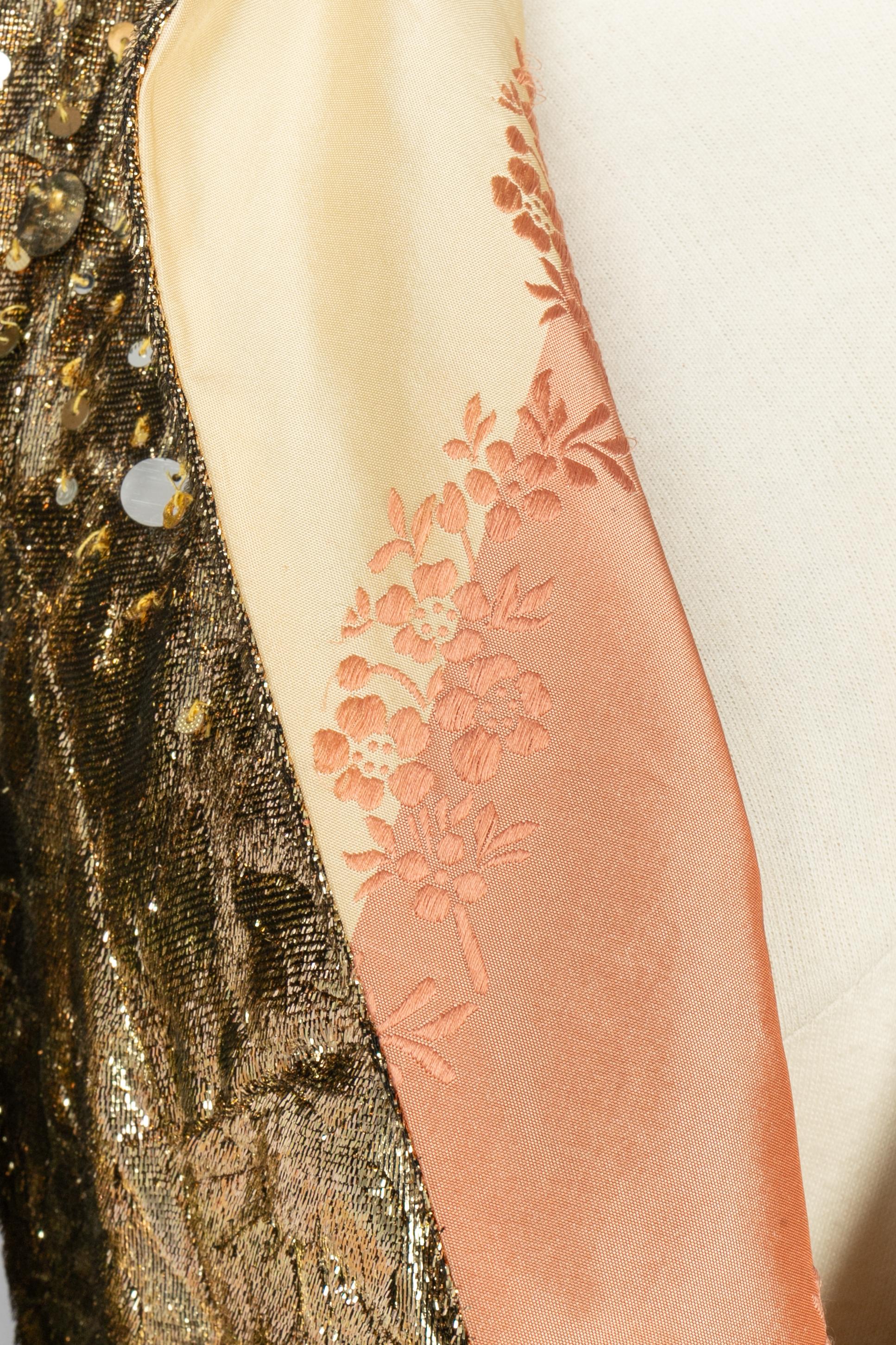 Carven golden jacket Haute Couture fall 2004-2005 im Angebot 6