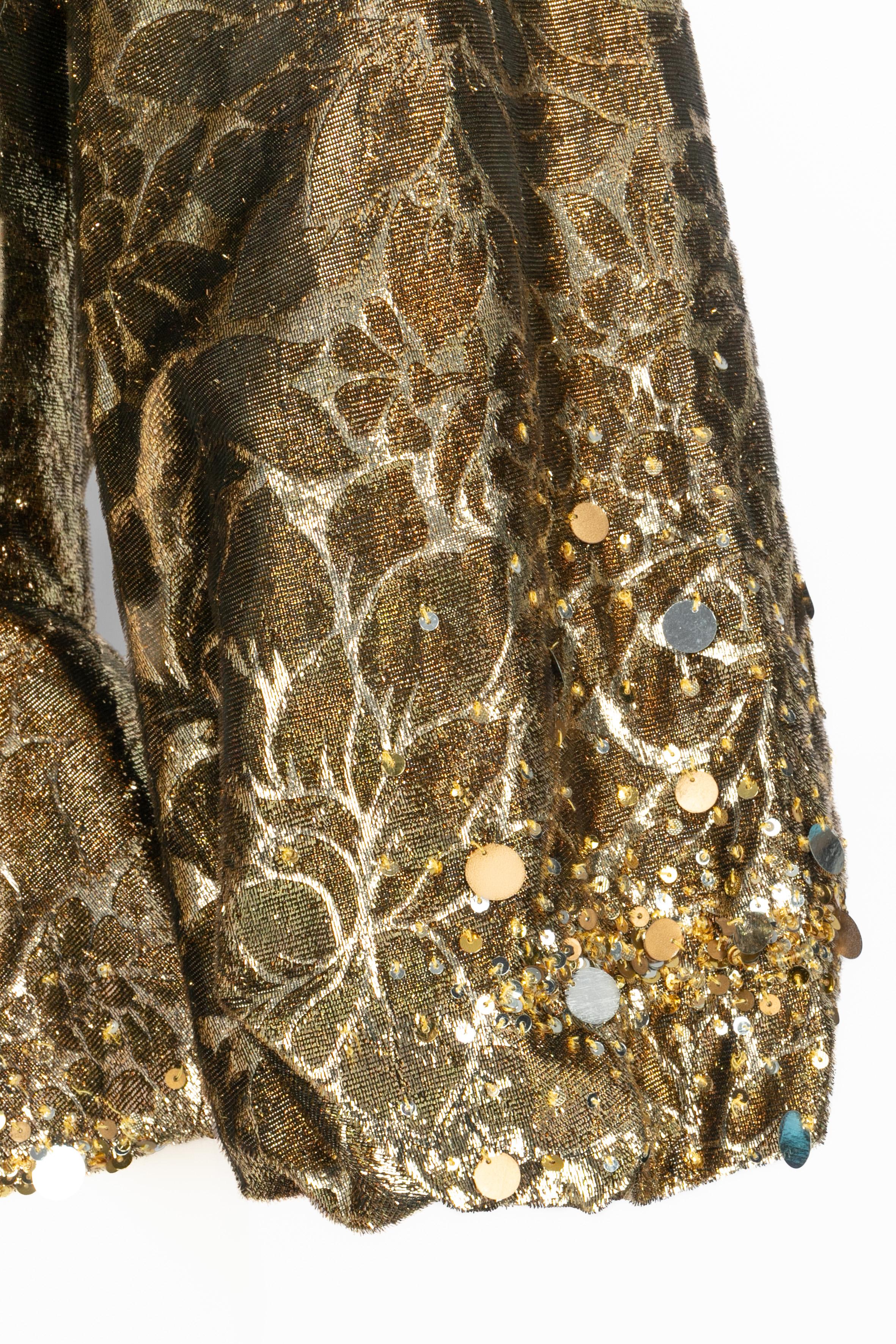 Carven golden jacket Haute Couture fall 2004-2005 im Angebot 8