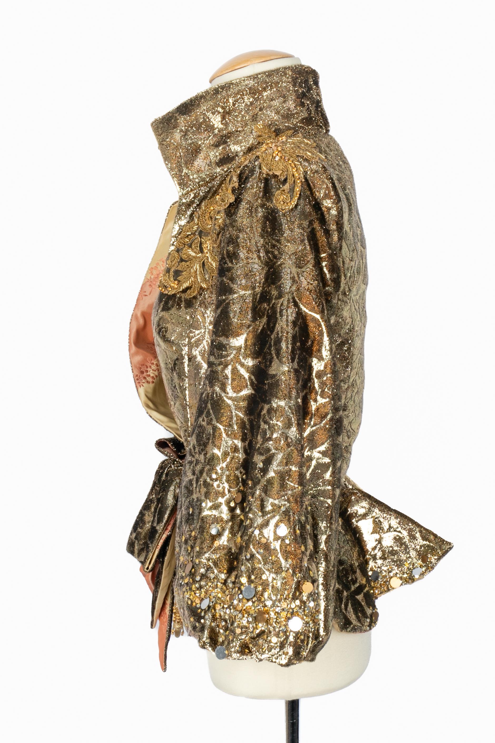 Carven golden jacket Haute Couture fall 2004-2005 im Angebot 4