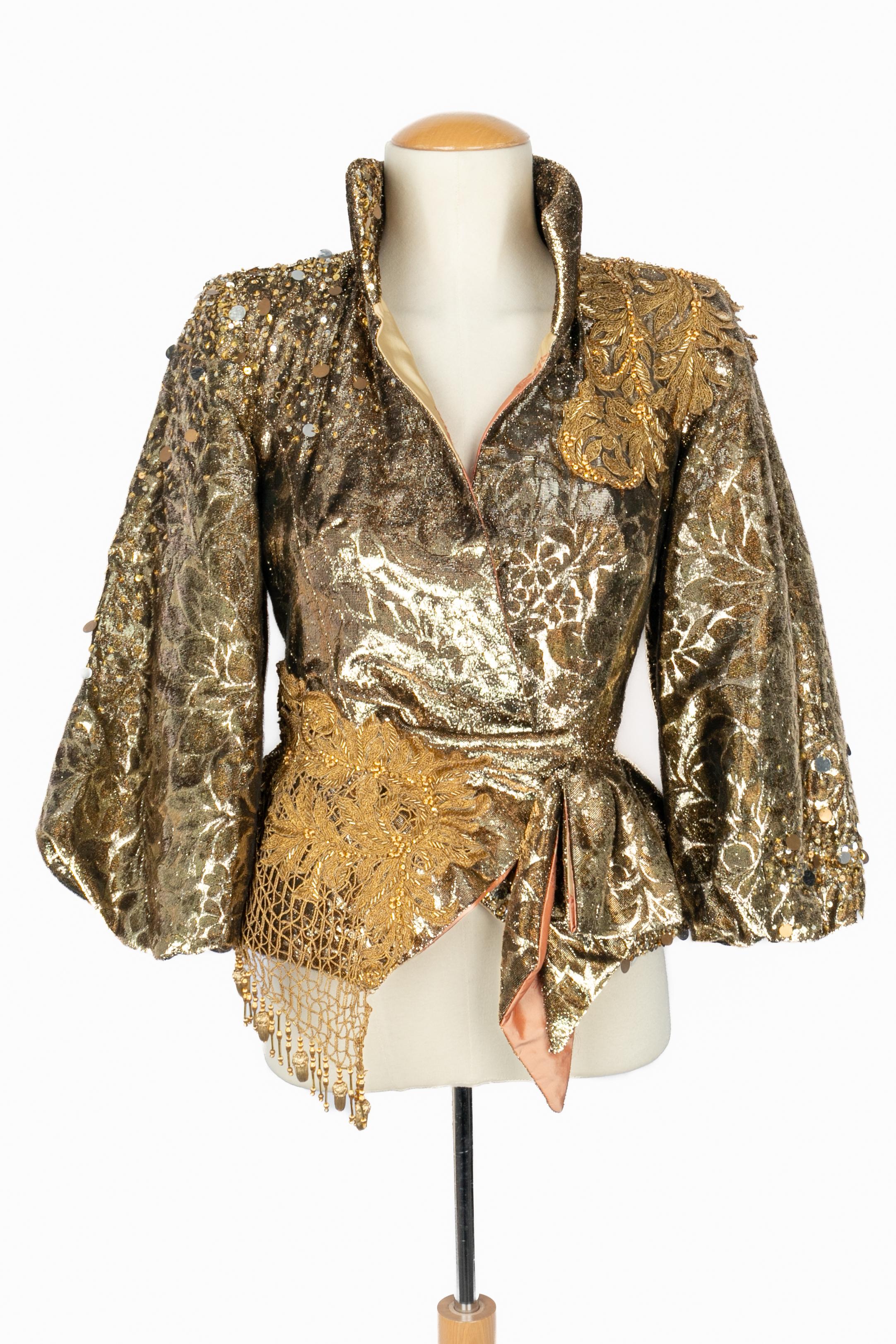 Carven golden jacket Haute Couture fall 2004-2005