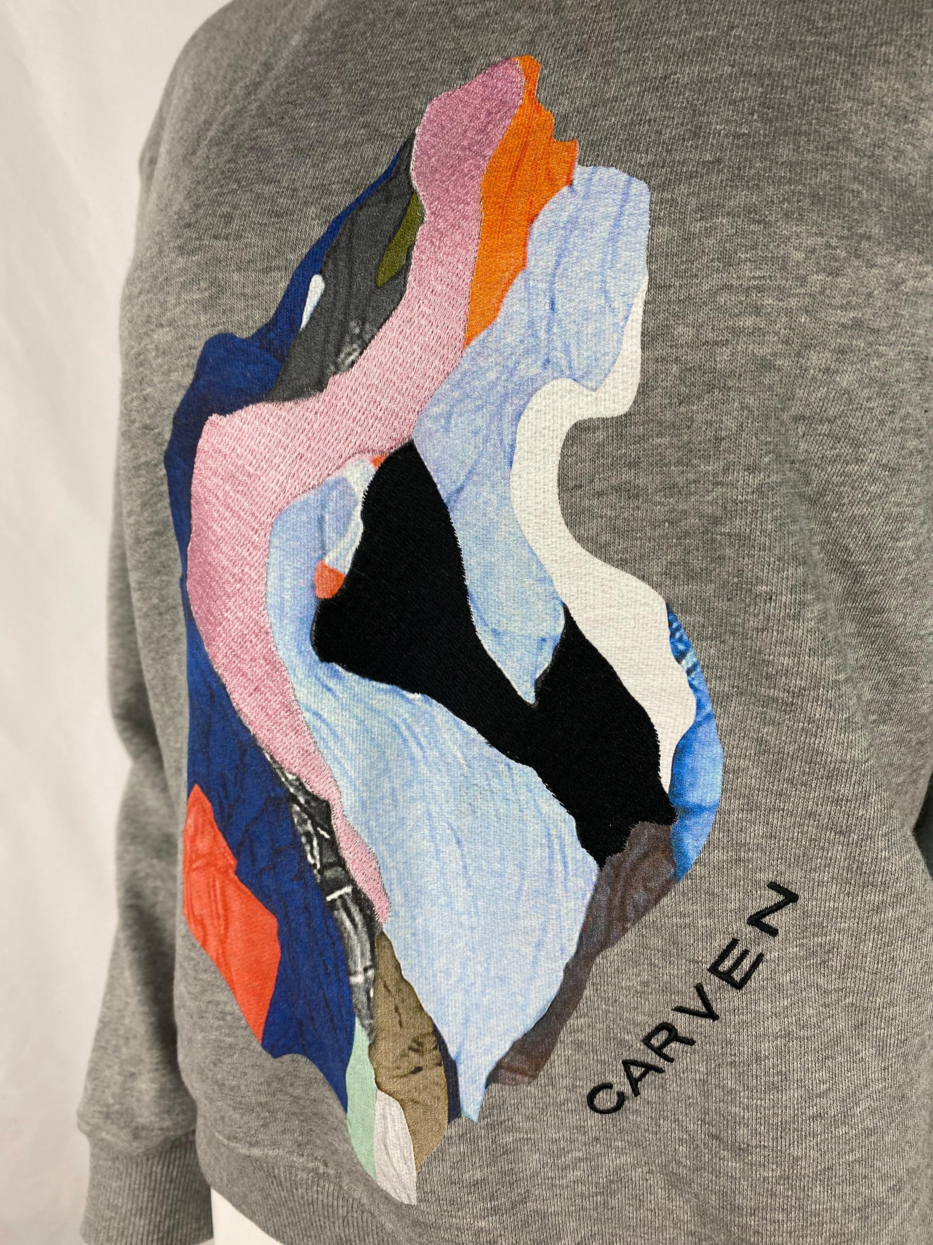 Carven Sweatshirt Pull-over gris, taille Medium en vente 1