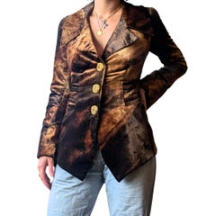 Carven Haute Couture Vintage Veste en velours imprimé - Début des années 2000