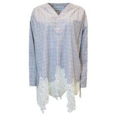 Carven Lace-Trimmed Cotton Shirt