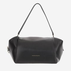 Carven Leather Shoulder Bag — Black