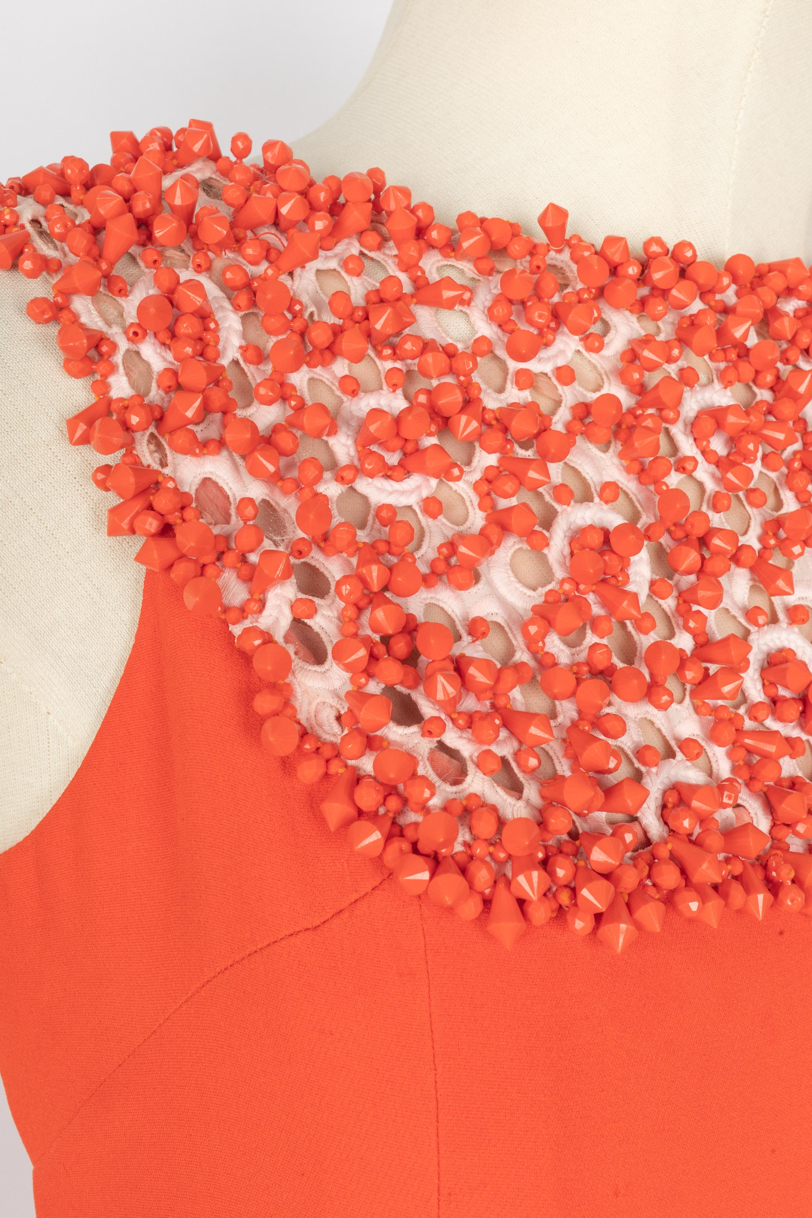 Carven Perlenkleid 1960er Jahre im Zustand „Hervorragend“ im Angebot in SAINT-OUEN-SUR-SEINE, FR