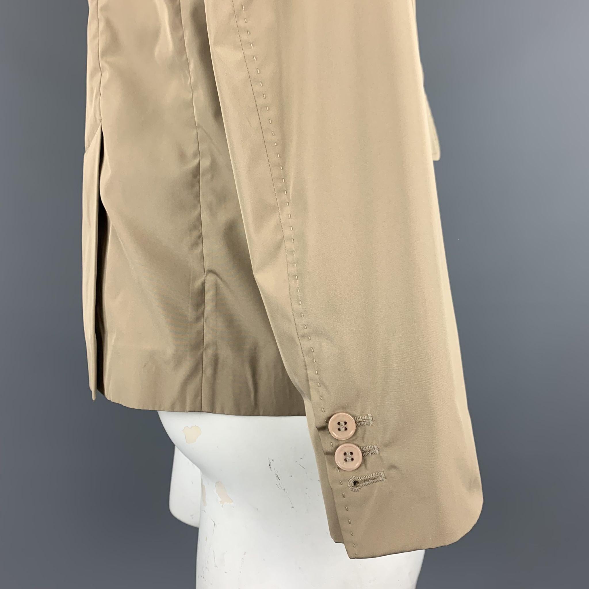 CARVEN Size 42 Khaki Polyester Notch Lapel Sport Coat For Sale 2
