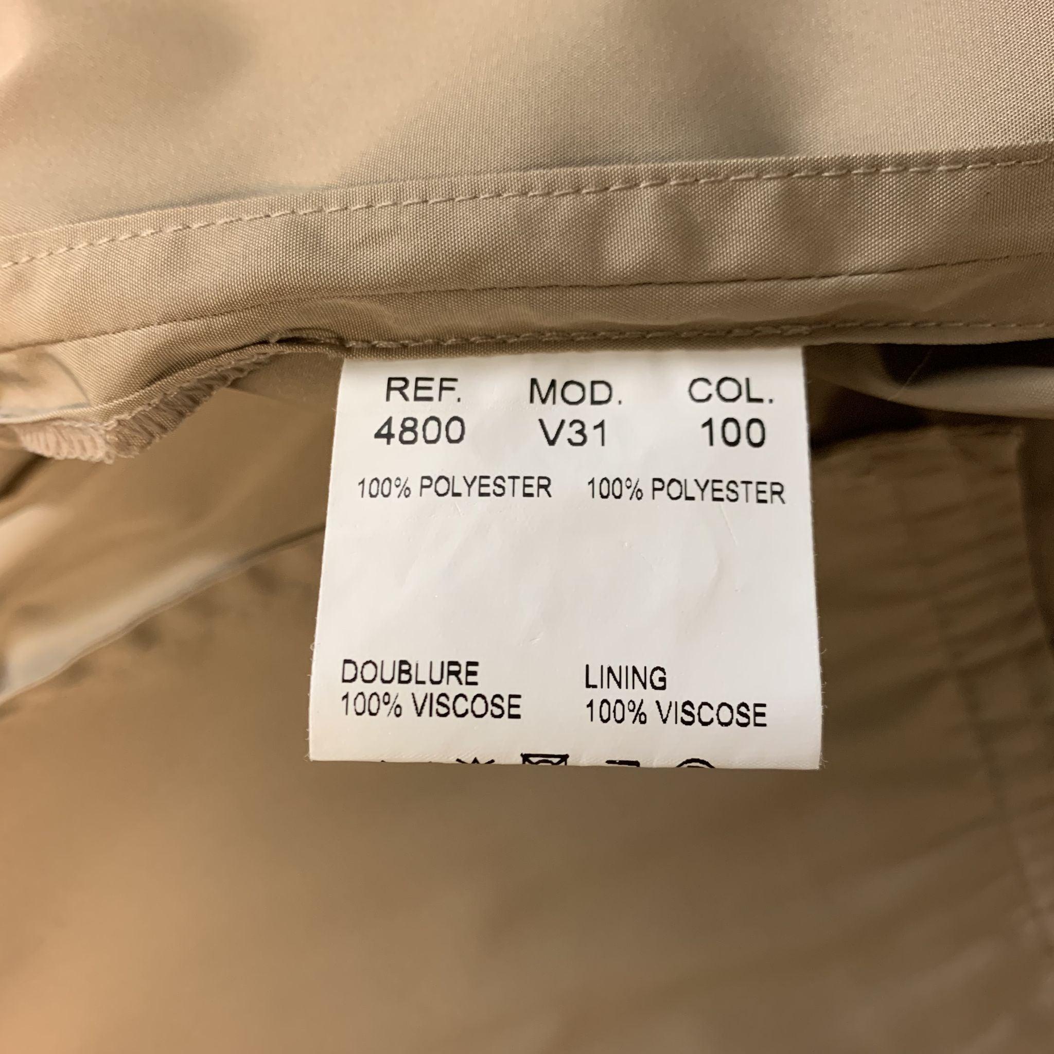 CARVEN Size 42 Khaki Polyester Notch Lapel Sport Coat For Sale 3
