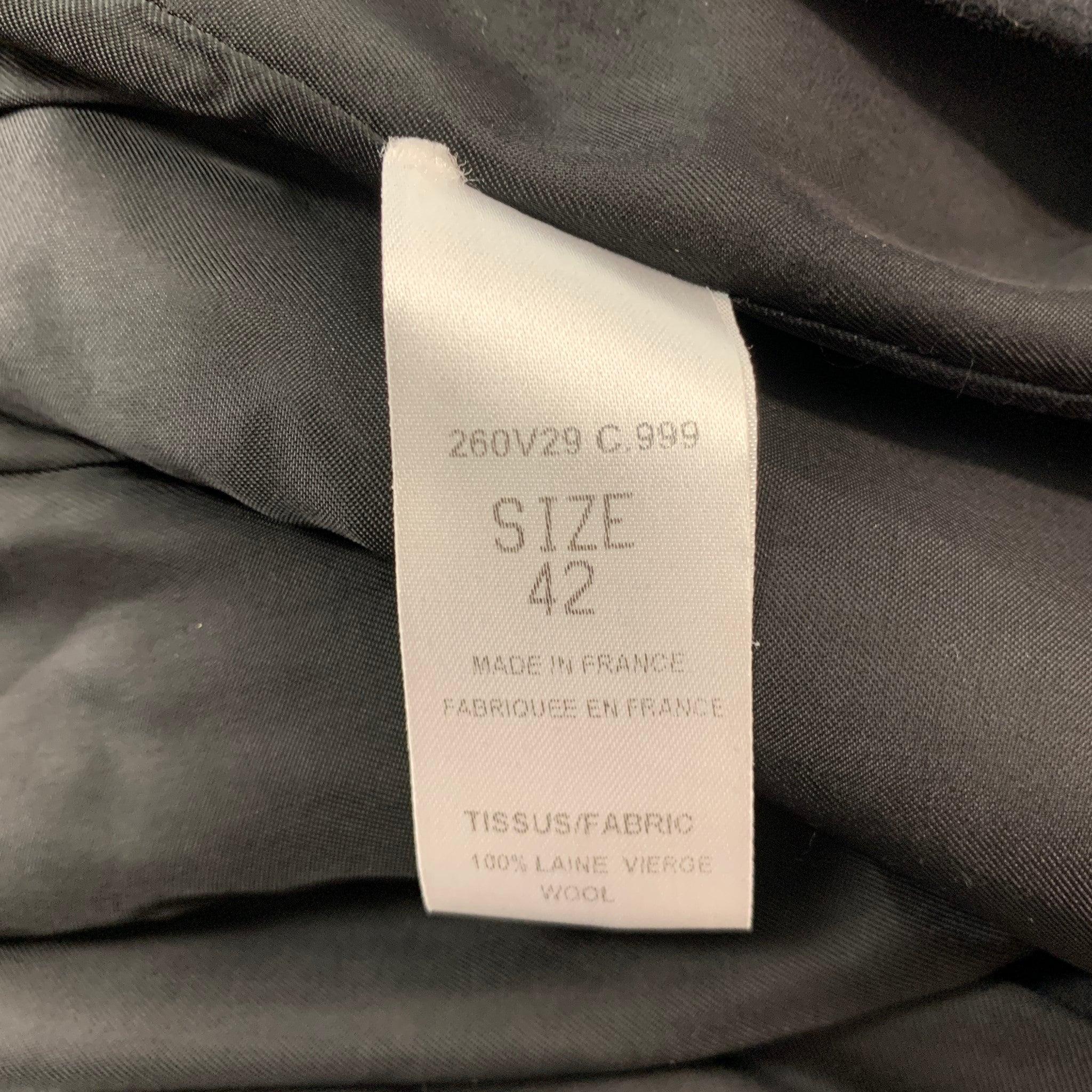 CARVEN Size L Black Wool Double Breasted Jacket 2