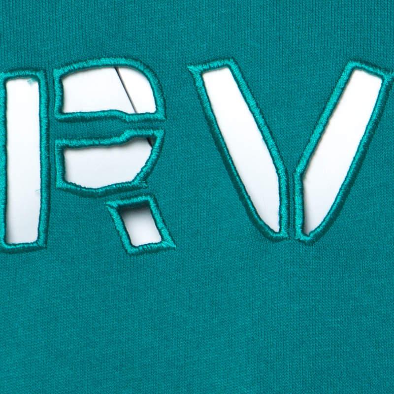 Men's Carven Teal Green Cotton Cutout Detail Sweatshirt L