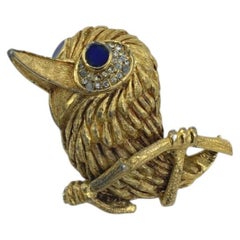 Carven Vintage Bird Brooch 1980s