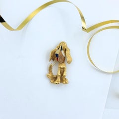 Carven Vintage Dog Brooch 1980s