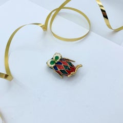 Carven Vintage Owl Brooch 1980s