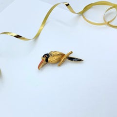 Carven Vintage Toucan Brooch 1980s