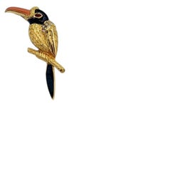 Carven Vintage Toucan Brooch 1980s