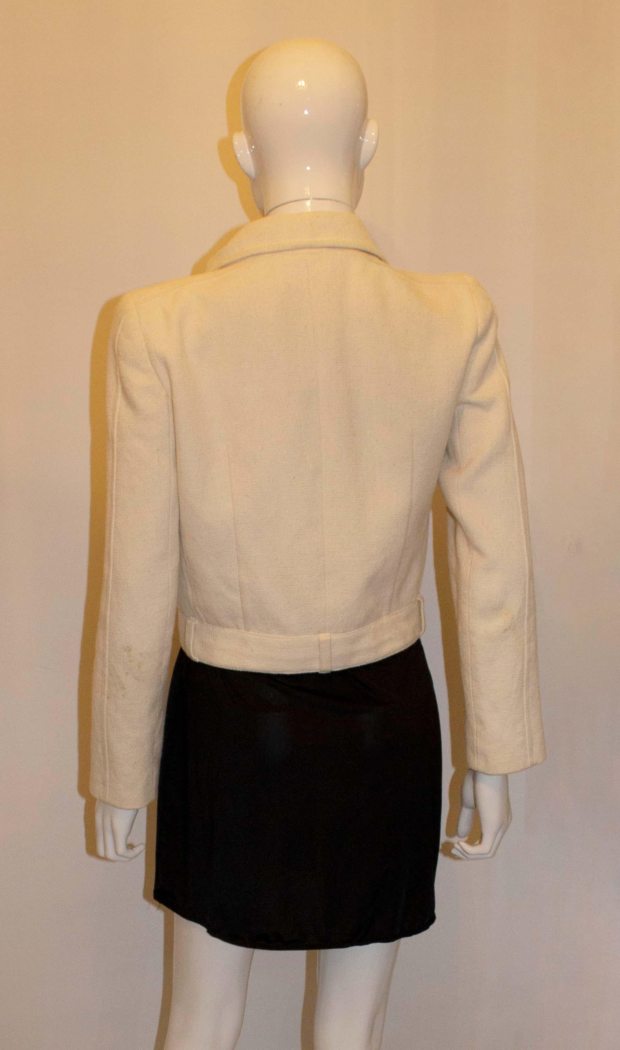 Women's Carven White Cotton Jacket For Sale