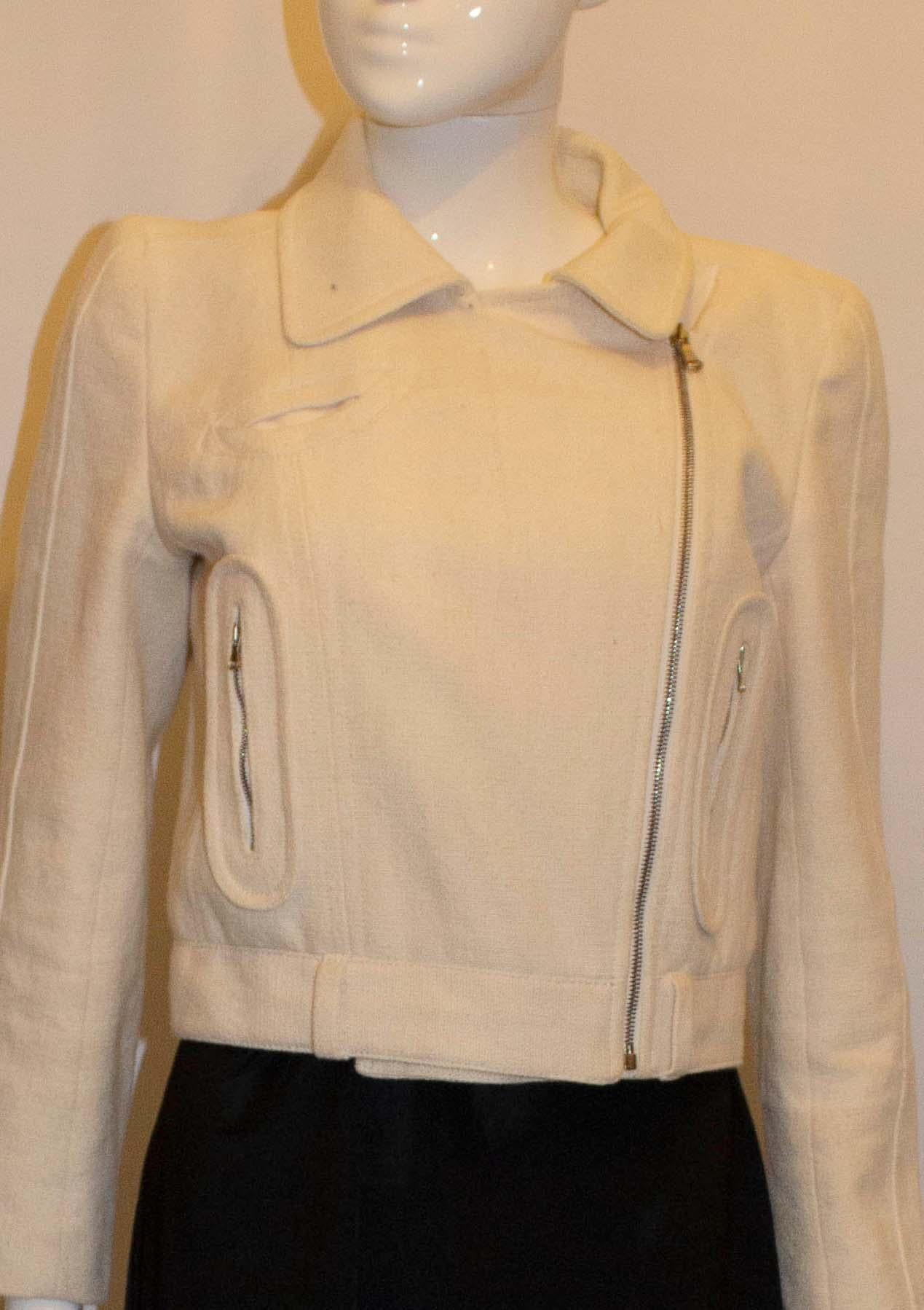 Carven White Cotton Jacket For Sale 2