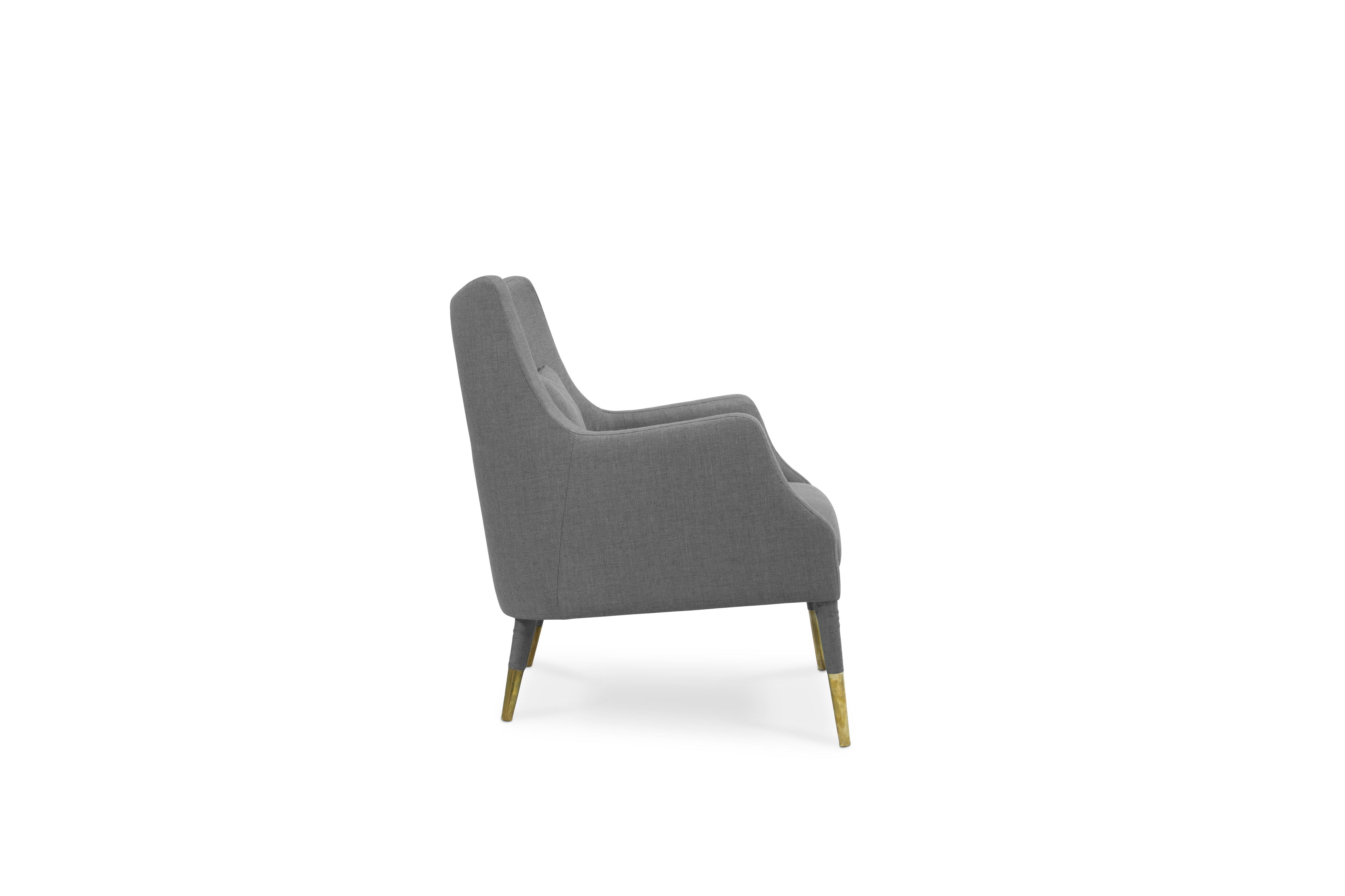 Carver-Sessel in Grau (Moderne der Mitte des Jahrhunderts) im Angebot