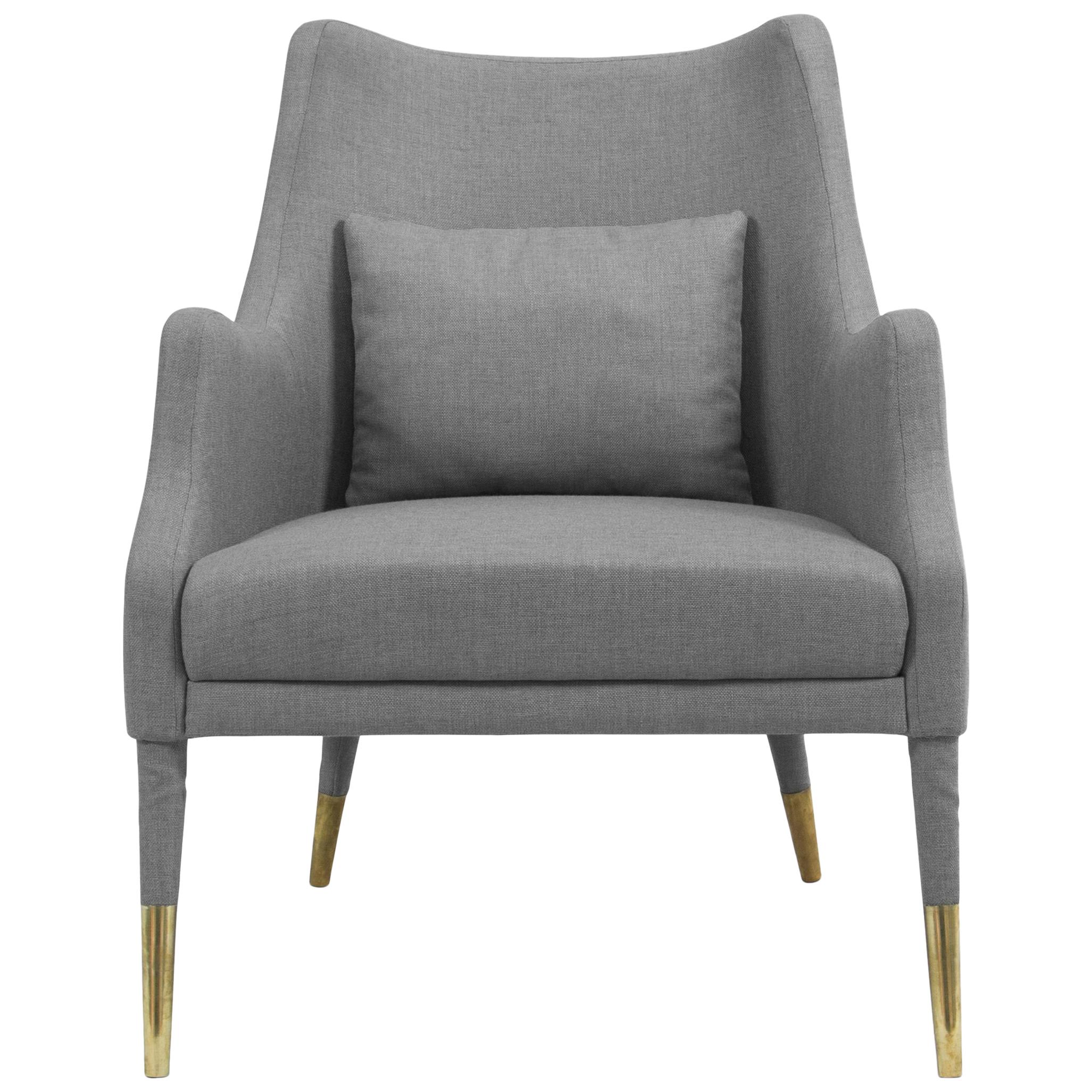 Carver Armchair in Gray For Sale