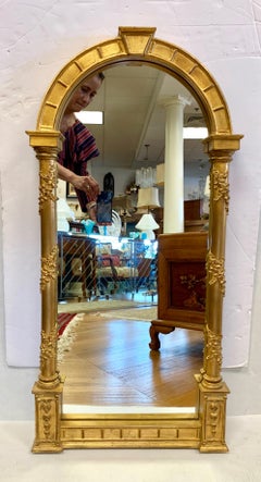 Carvers Guild Gold Giltwood Arched Niche Mirror
