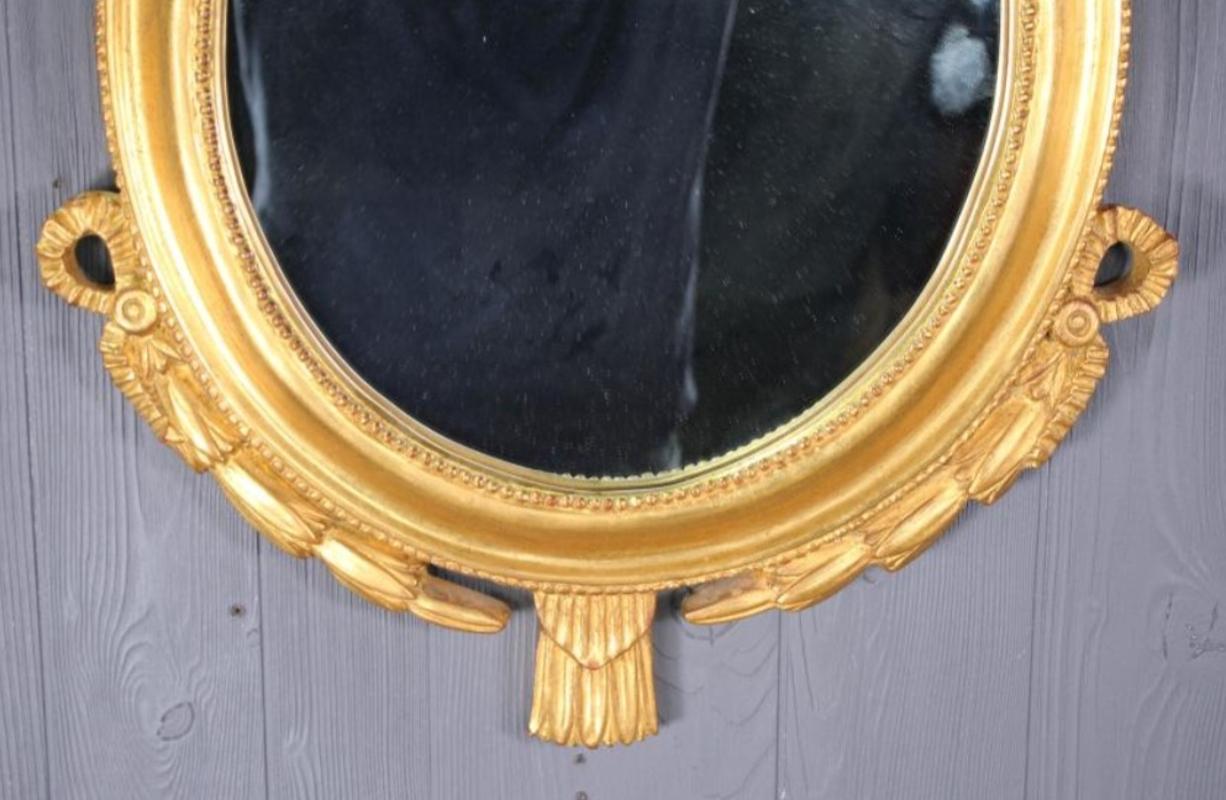 American Carver's Guild Late 20th Century Regency Style Convex Wall Mirror