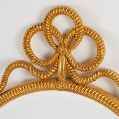 Carver's Guild Napoleon III Style Large Antique Giltwood Rope-Twist Mirror