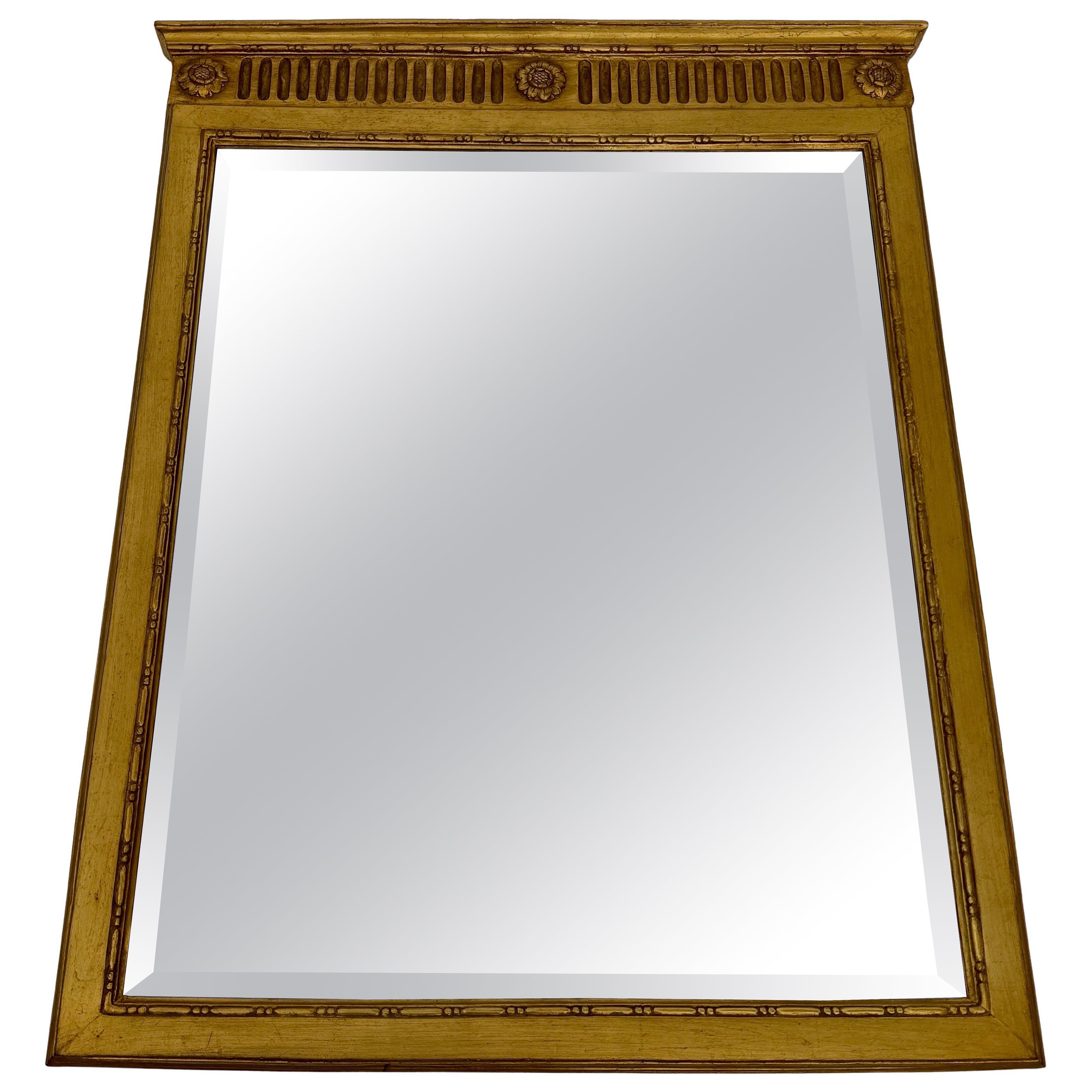 Carvers Guild Newport Trumeau Gilt Wood Wall Mirror