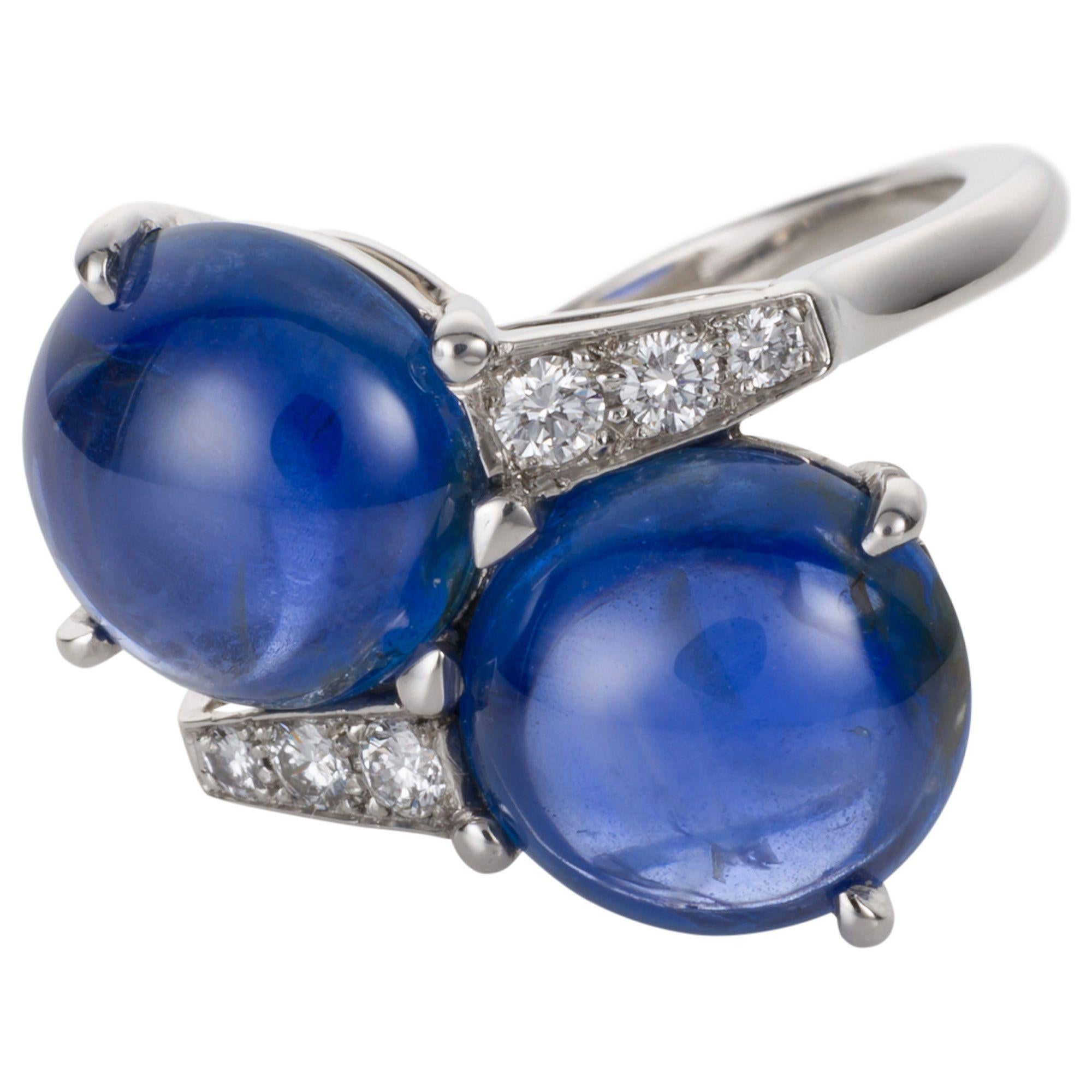 Absolutely incredible, these sapphires are a stand out and so difficult to find these days. American Gemological Laboratories have certified the two sapphires as natural corundum - blue sapphire, provenance Burma (Myanmar) unheated, cutting style -