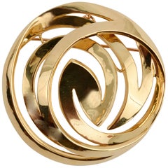 Carvin French Gold Coil Pendant/Brooch