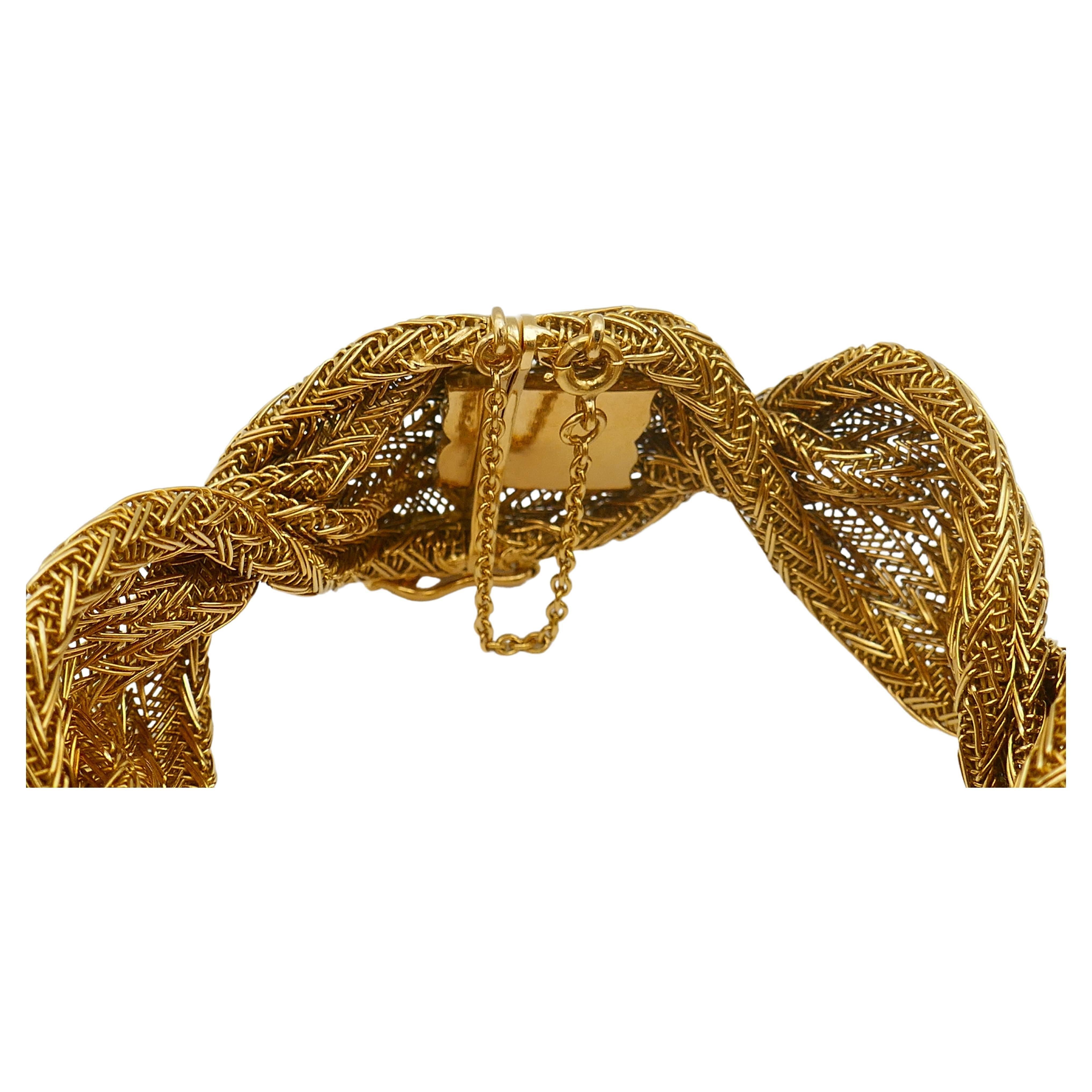 Women's Carvin French Gold Woven Link Bracelet