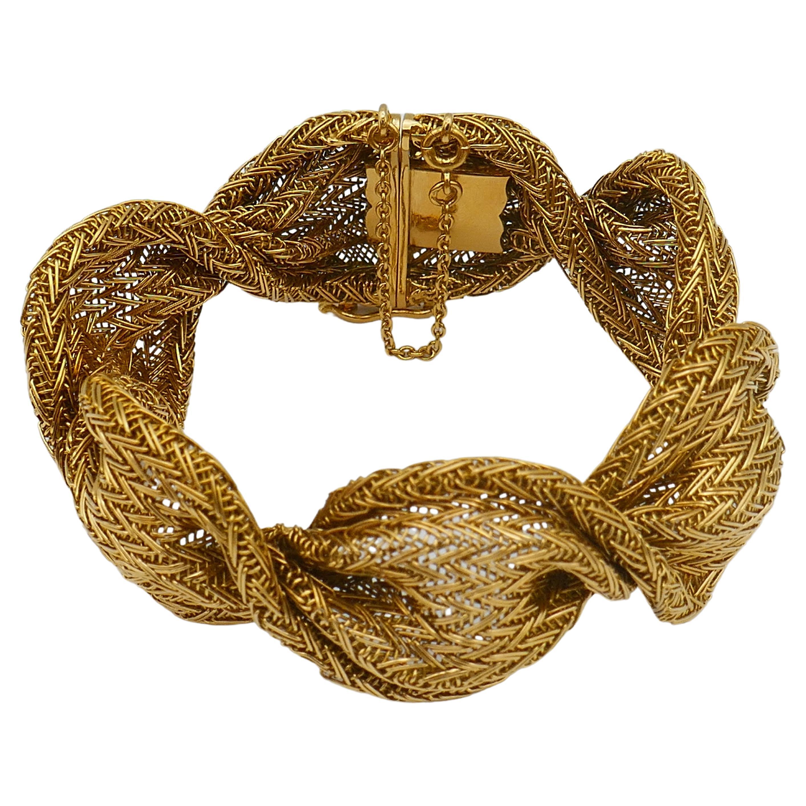 Carvin French Gold Woven Link Bracelet 1