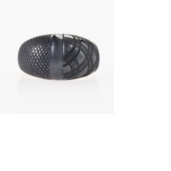 Carvin French Hematite and Gold Bombé Ring