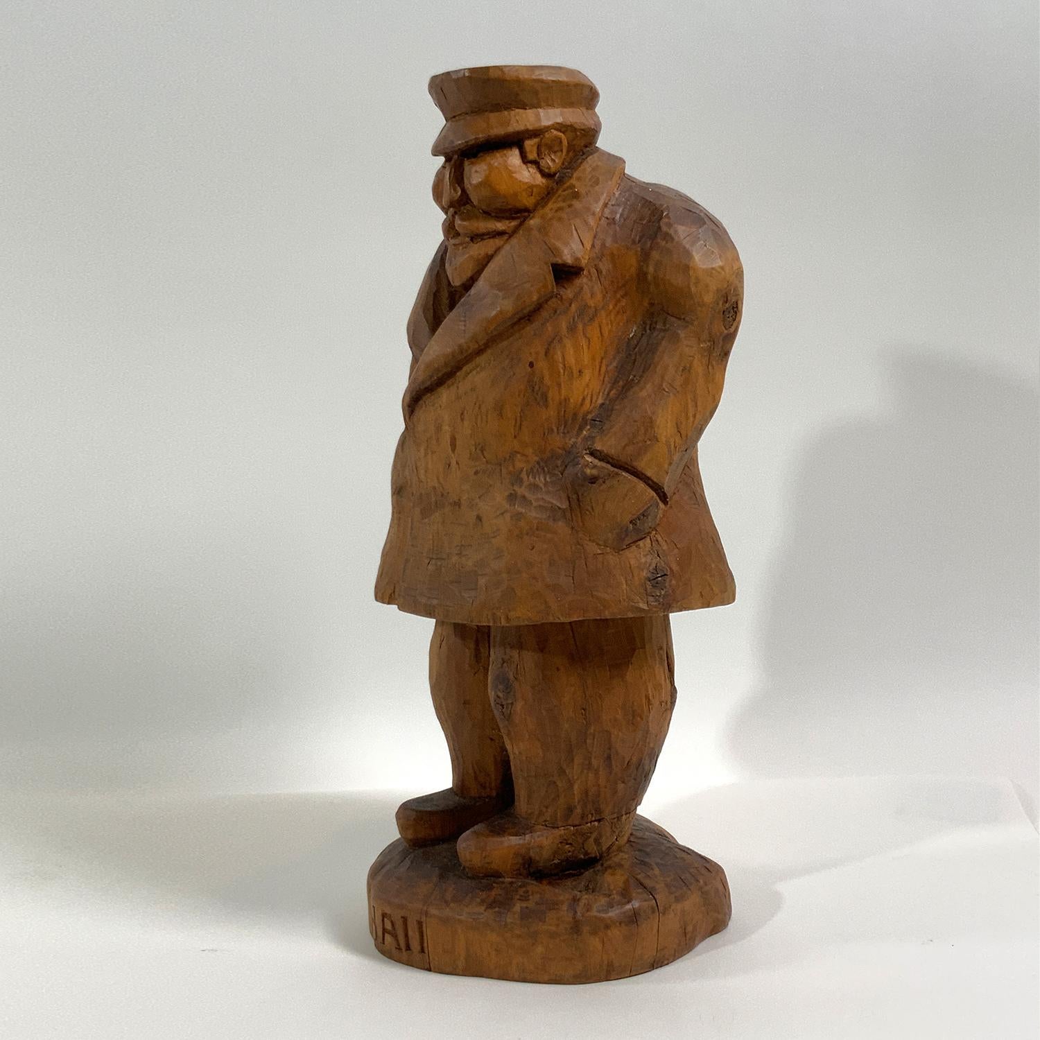 Mid-20th Century Carving of Sea Captain 