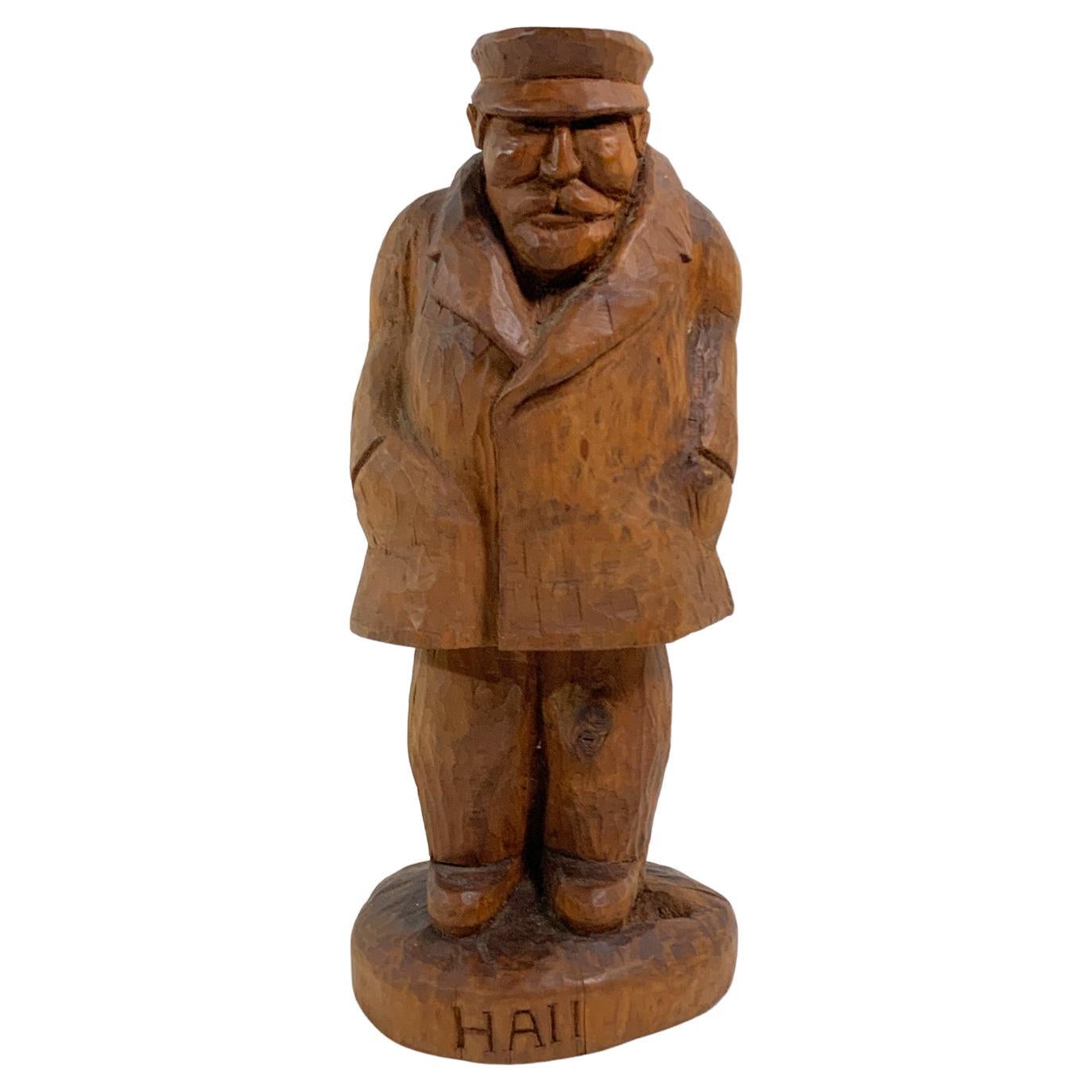 Carving of Sea Captain "Hall"