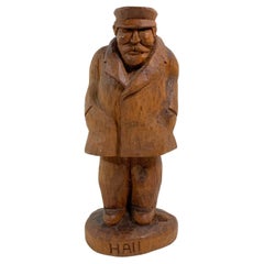 Vintage Carving of Sea Captain "Hall"