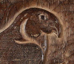 Carving Panel Horus God Falcon Ancient Egyptian 19th Century, Wood