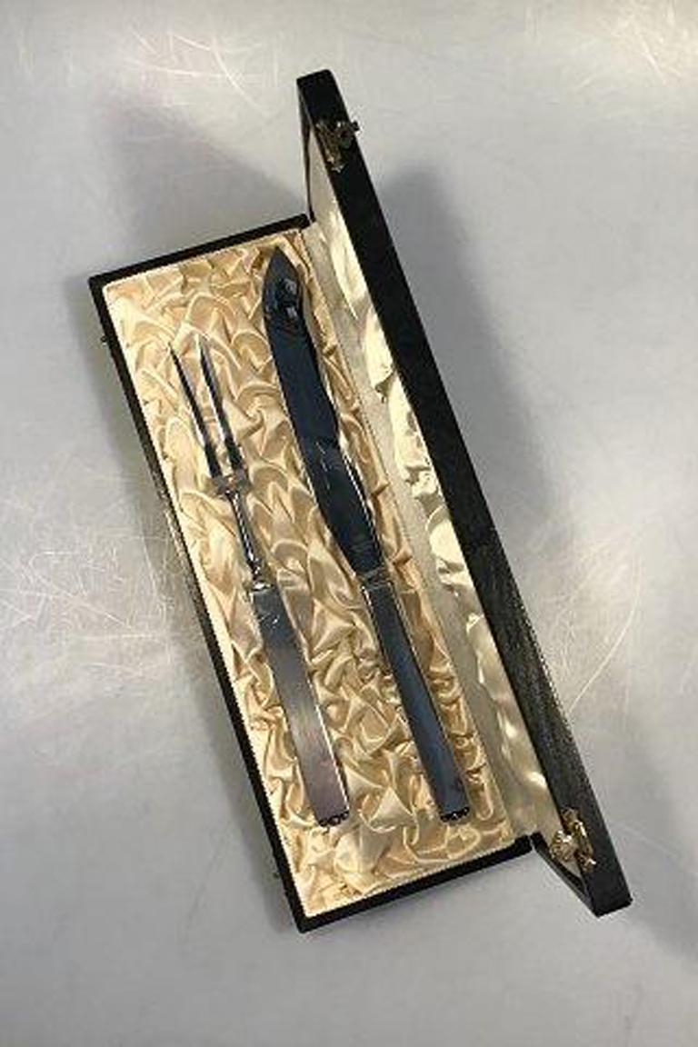Carving Set Silver and Steel For Sale at 1stDibs