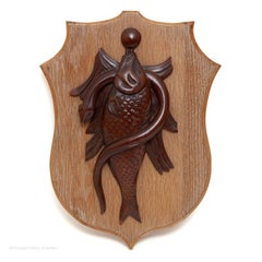 Trophy Carvings Fishing, Gamebird Waterfowl Shields Oak Fruitwood Pheasant Duck