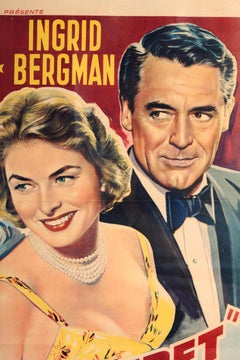Cary Grant and Ingrid Bergman Indiscret Movie Poster, circa 1958