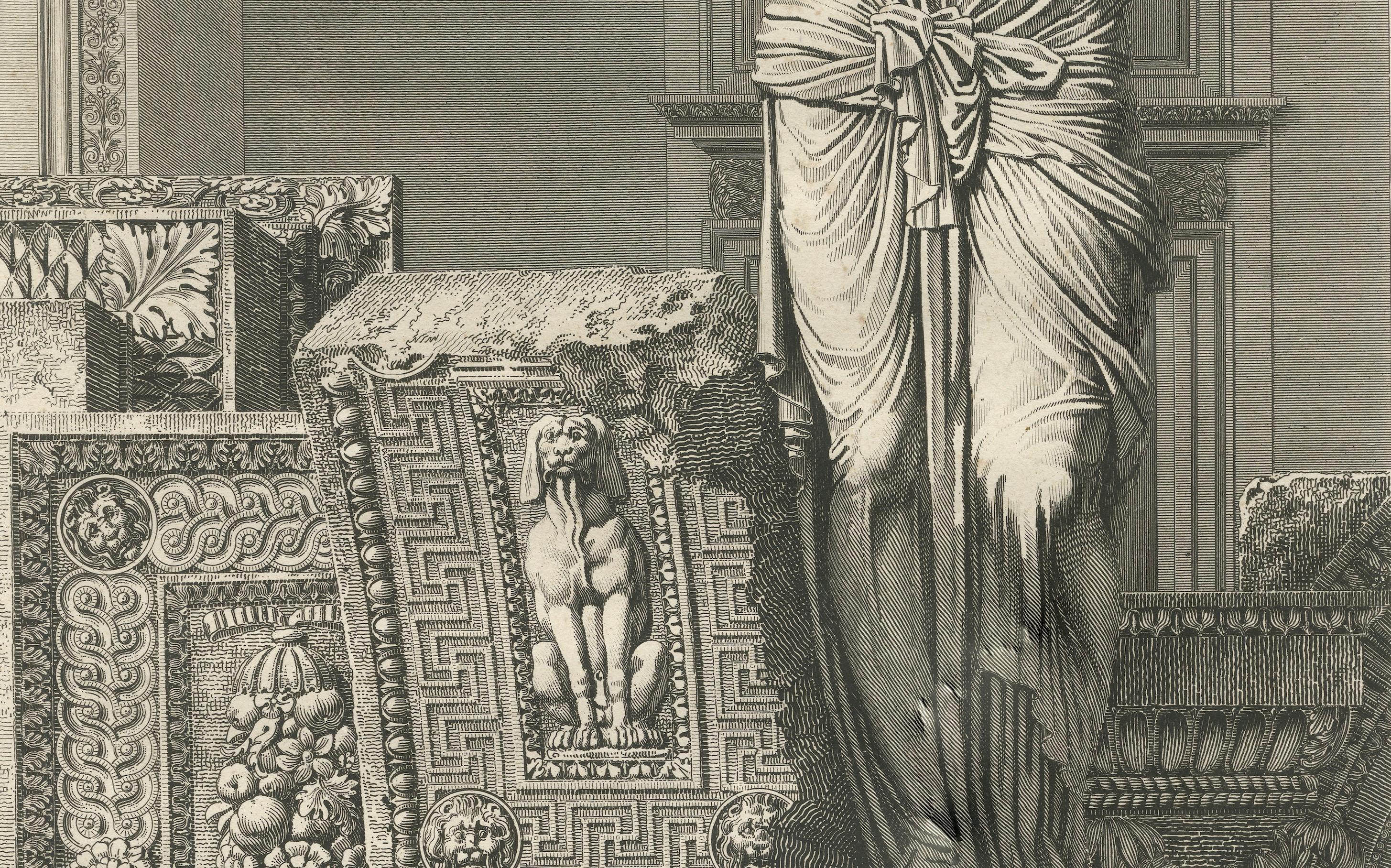 Karyatide und dekoratives Relief aus dem Salle de l'Institut - Baltard, um 1800 im Zustand „Relativ gut“ im Angebot in Langweer, NL