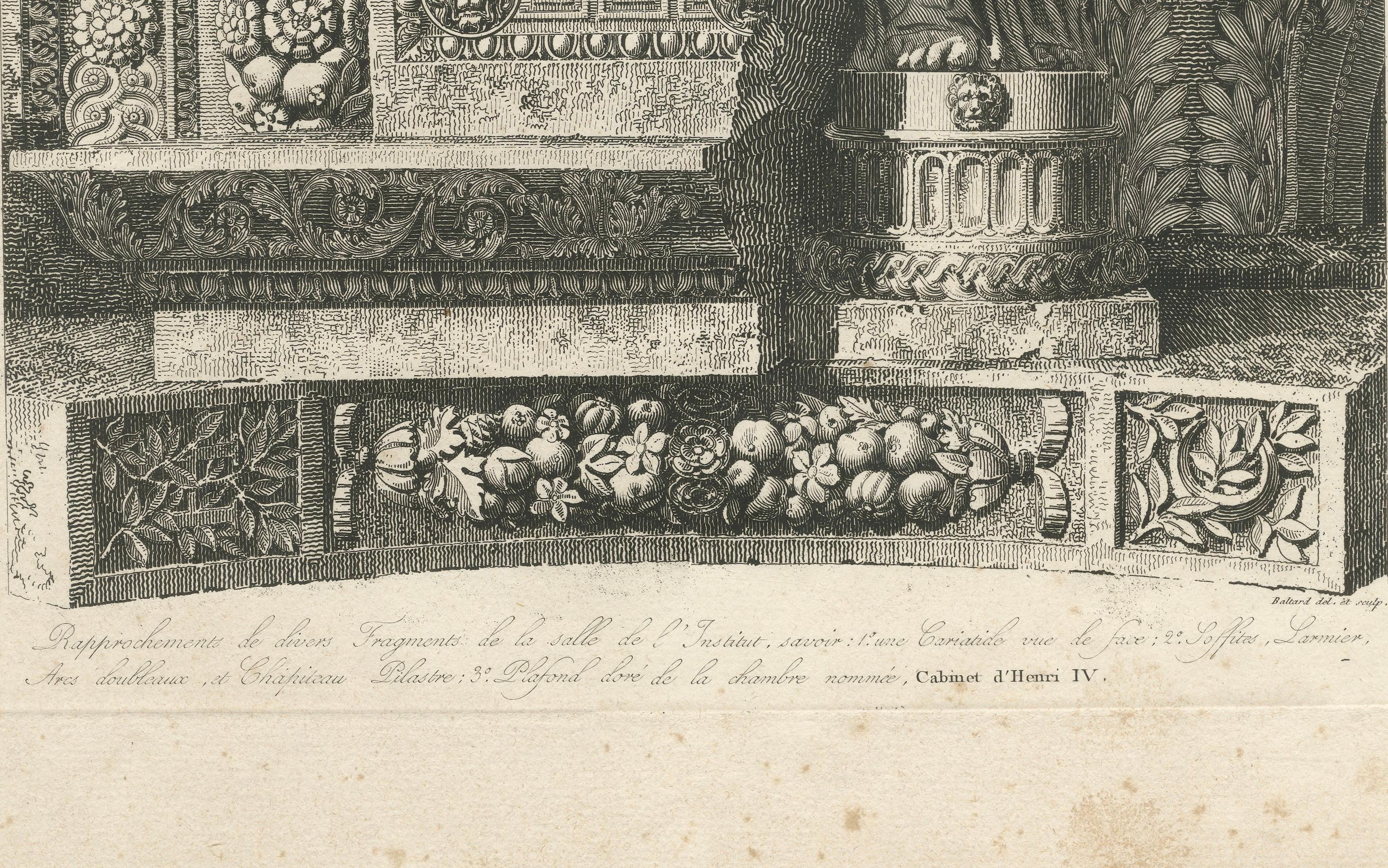 Karyatide und dekoratives Relief aus dem Salle de l'Institut - Baltard, um 1800 (Frühes 19. Jahrhundert) im Angebot