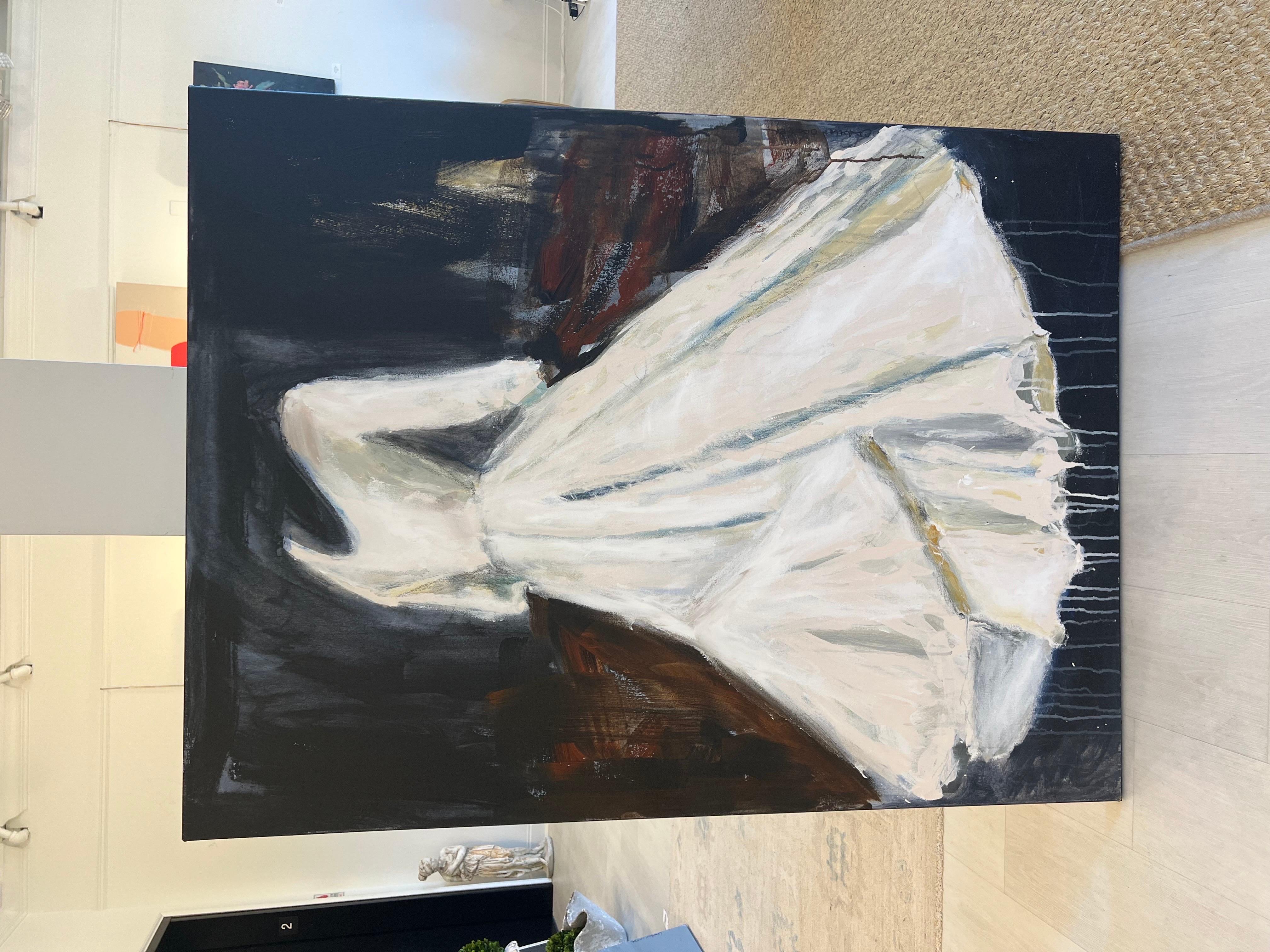 Slowly Drifting Carylon Killebrew Large Contemporary Dress Oil on Canvas 1