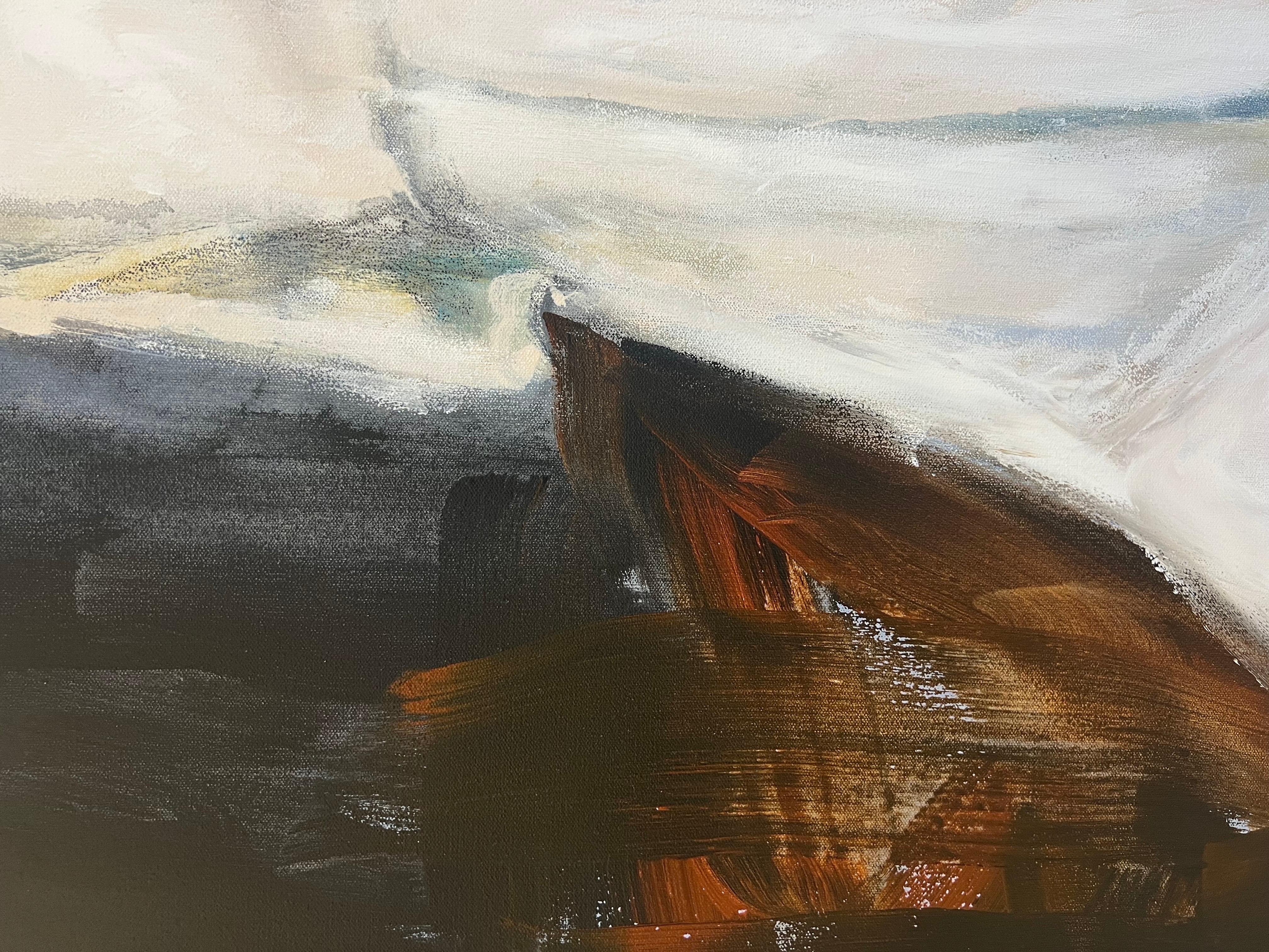 Slowly Drifting Carylon Killebrew Large Contemporary Dress Oil on Canvas 3