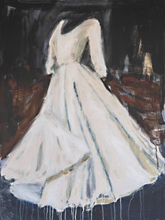 Slowly Drifting Carylon Killebrew Large Contemporary Dress Oil on Canvas