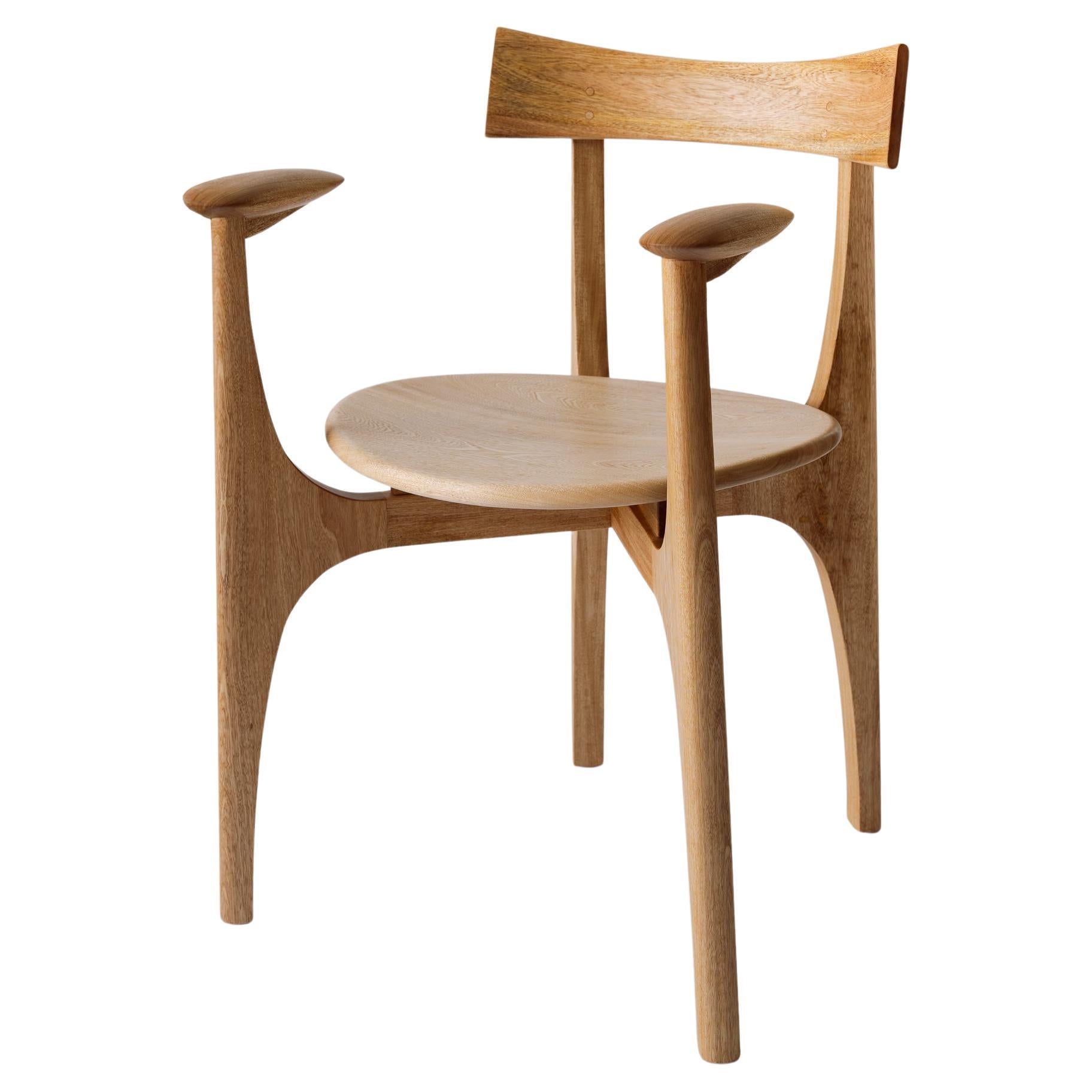 CAS Chair in Mexican Oak Rosamorada with Natural Finish by Daniel Couttolenc