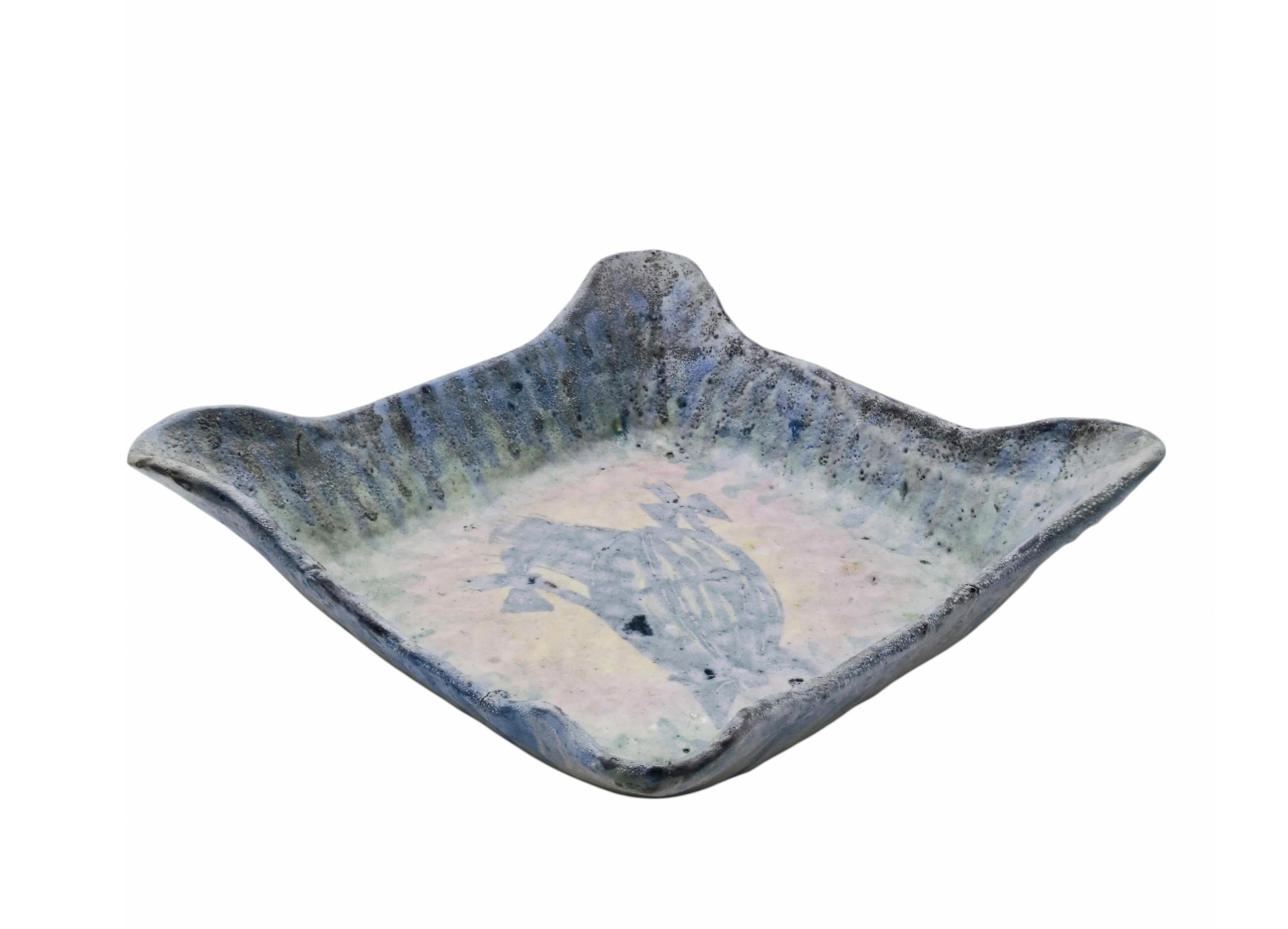 Mid-20th Century C.A.S. Vietri Centrotavola in Ceramica Smaltata, Italia 1950s in vendita