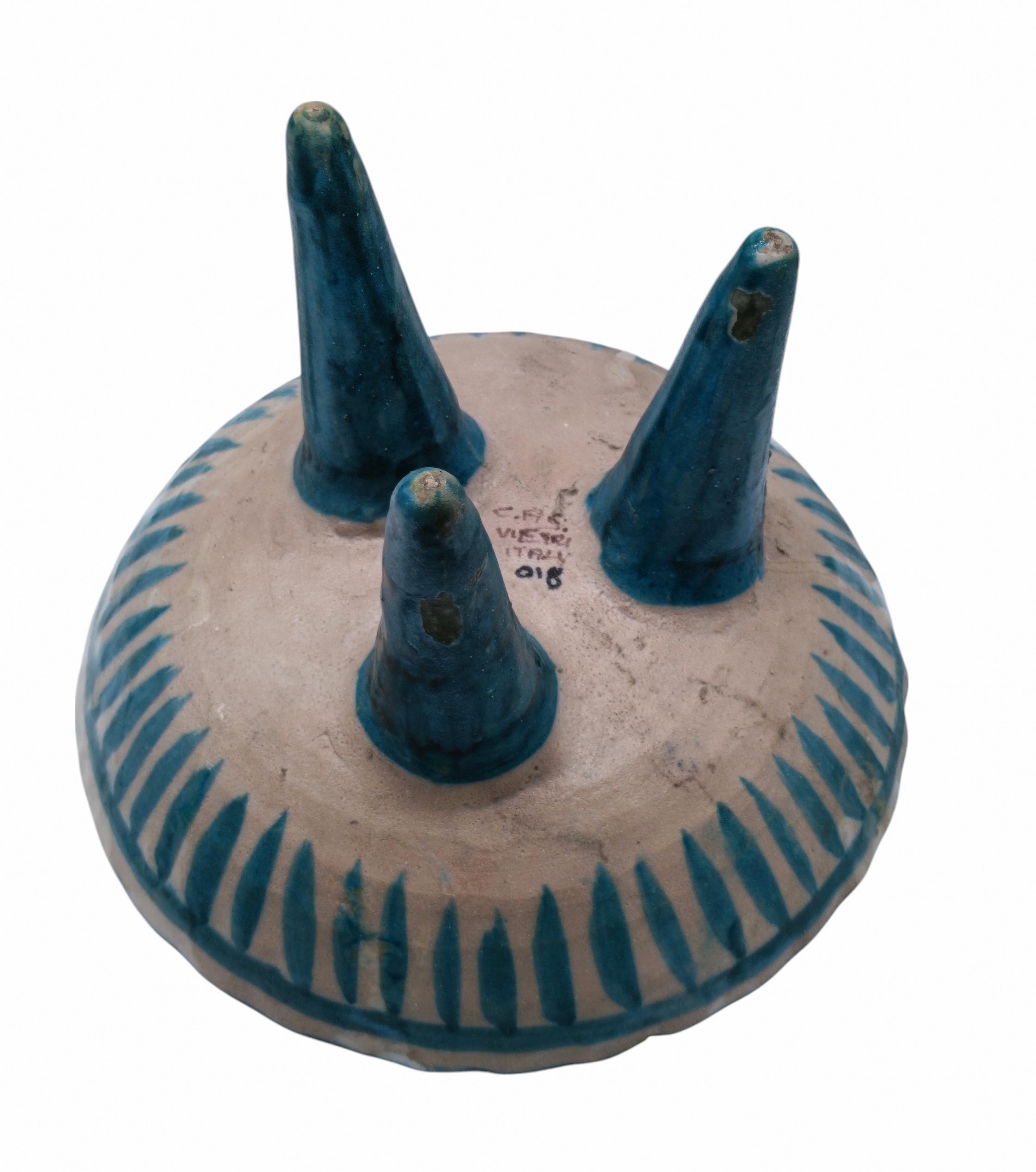 C.A.S. Vietri Centrotavola o Alzatina in Ceramica, Italia 1950s in vendita 1