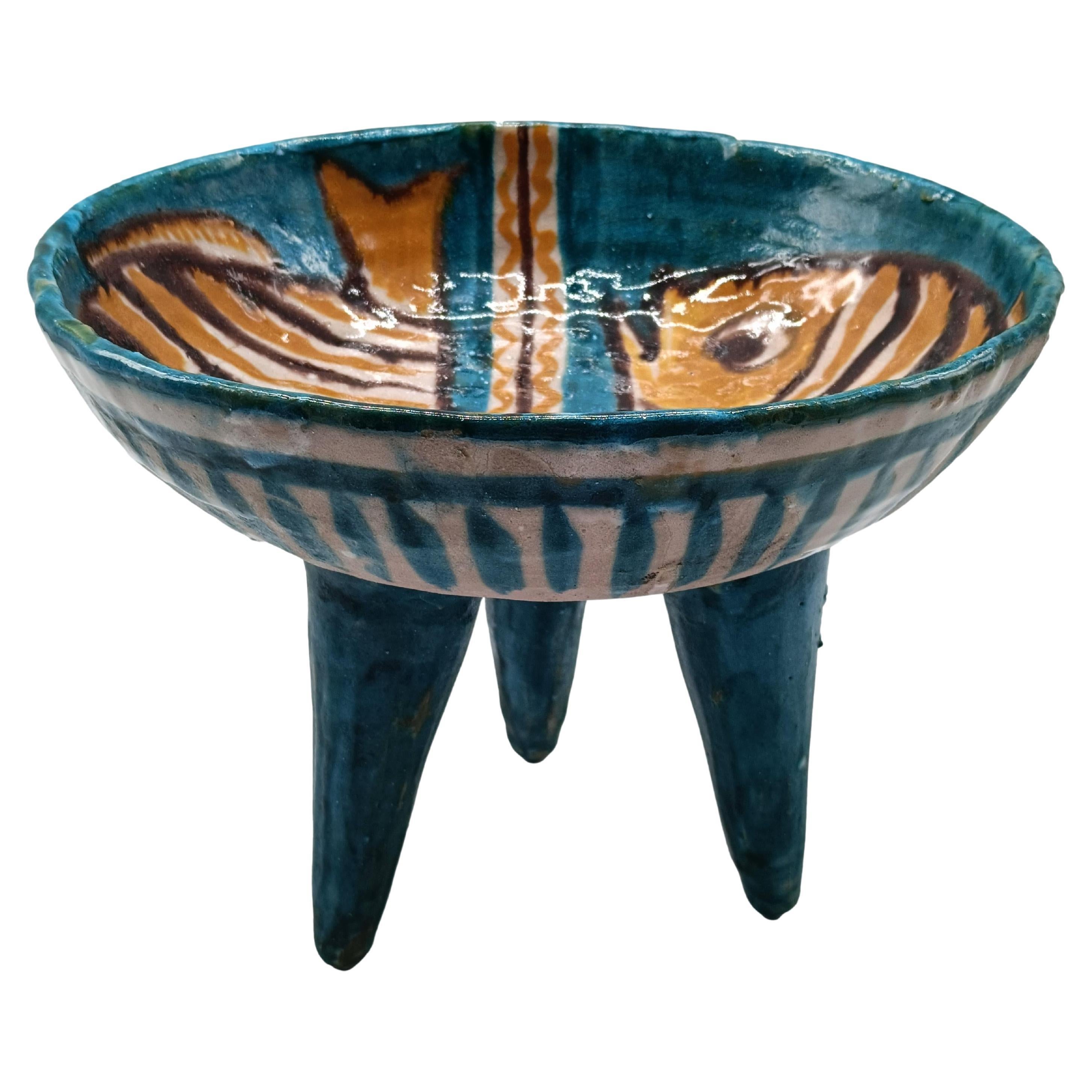 C.A.S. Vietri Centrotavola o Alzatina in Ceramica, Italia 1950s in vendita